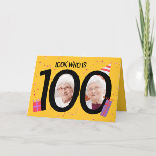 Cartes Pour Fêtes Annuelles Joyeux 100e anniversaire Big 100 image cadre