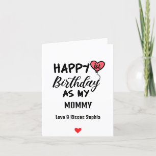 Cartes Pour Fêtes Annuelles Joyeux 1er anniversaire comme ma maman Love & Kiss