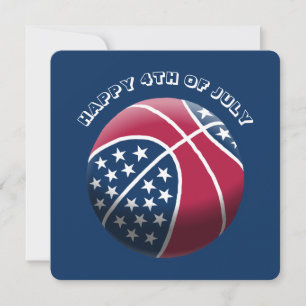 Cartes Pour Fêtes Annuelles Joyeux 4 juillet Basket-ball