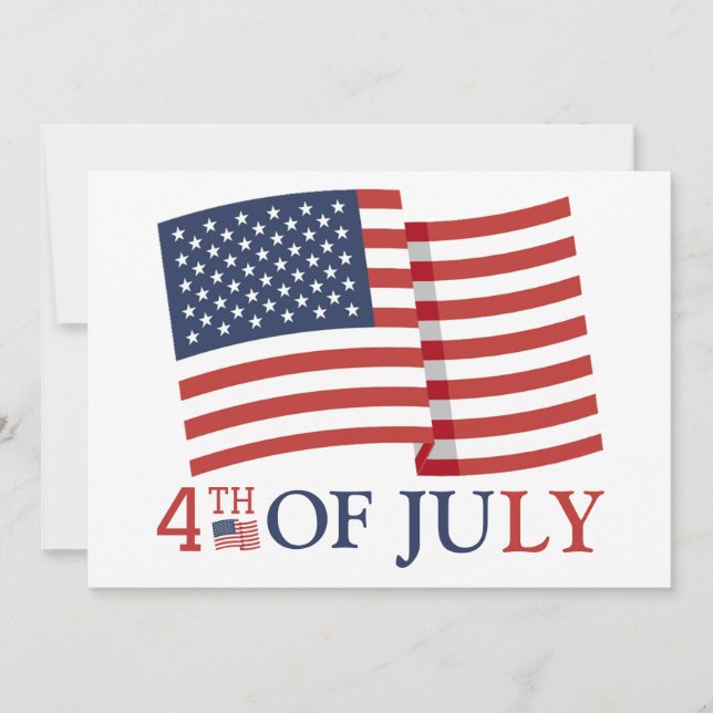 Cartes Pour Fêtes Annuelles Joyeux 4 juillet fête de l'Indépendance (Devant)