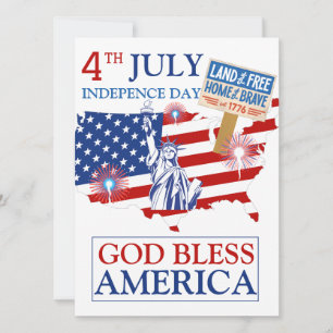 Cartes Pour Fêtes Annuelles Joyeux 4 juillet fête de l'indépendance Parti de l