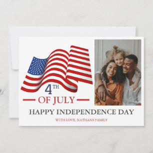 Cartes Pour Fêtes Annuelles Joyeux 4 juillet photo du Jour de l'Indépendance