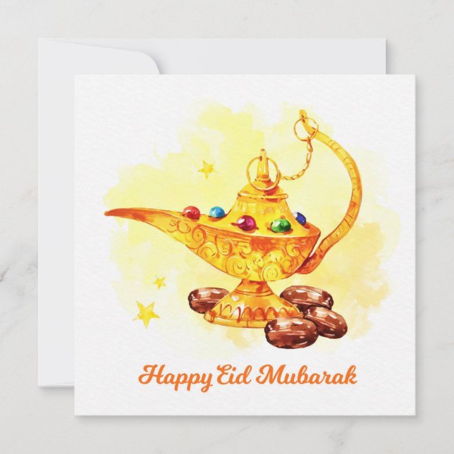 Cartes Pour Fêtes Annuelles Joyeux Aïd Moubarak (Devant)
