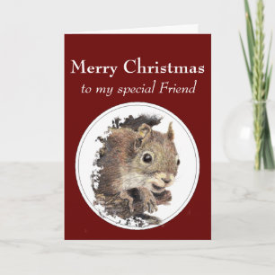 Cartes Pour Fêtes Annuelles Joyeux ami de Noël en dépit des noix! Humour