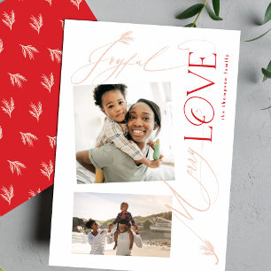 Cartes Pour Fêtes Annuelles Joyeux AMOUR Joyeux Multi photo Moderne Noël