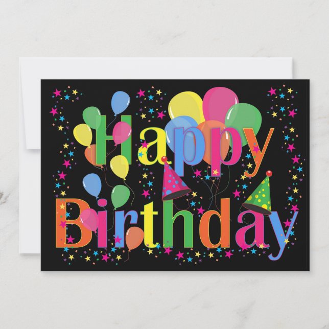 Cartes Pour Fêtes Annuelles Joyeux anniversaire (Devant)