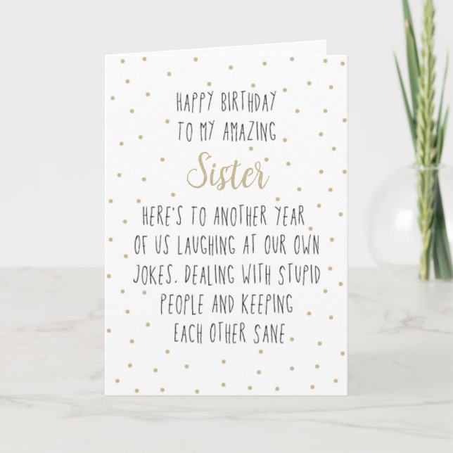 Cartes Pour Fêtes Annuelles Joyeux anniversaire à ma soeur Extraordinaire (Devant)