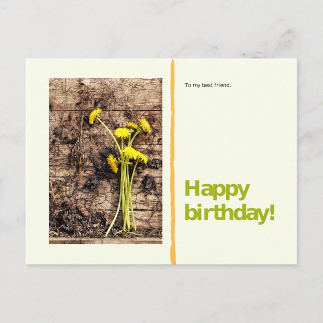 Cartes Pour Fêtes Annuelles Joyeux anniversaire à meilleur ami (Devant)