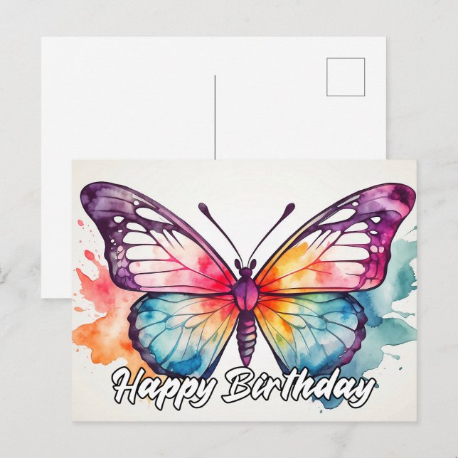 Cartes Pour Fêtes Annuelles Joyeux anniversaire Artistique Anniversaire Doodle (Devant / Derrière)