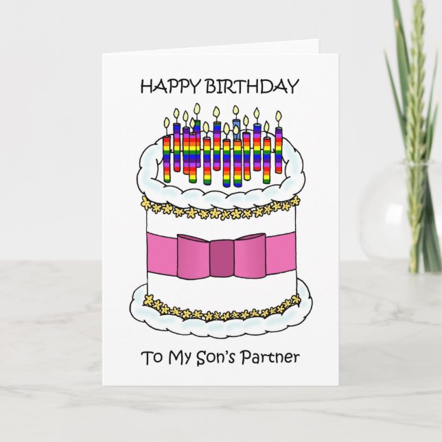 Cartes Pour Fêtes Annuelles Joyeux anniversaire au partenaire de Gay Son (Devant)