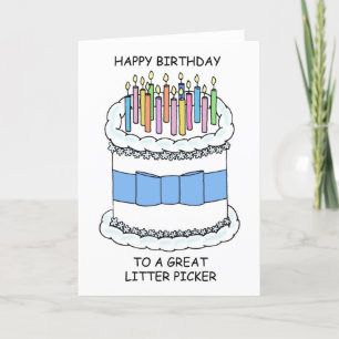 Cartes Pour Fêtes Annuelles Joyeux Anniversaire au Ramasseur de Déchets