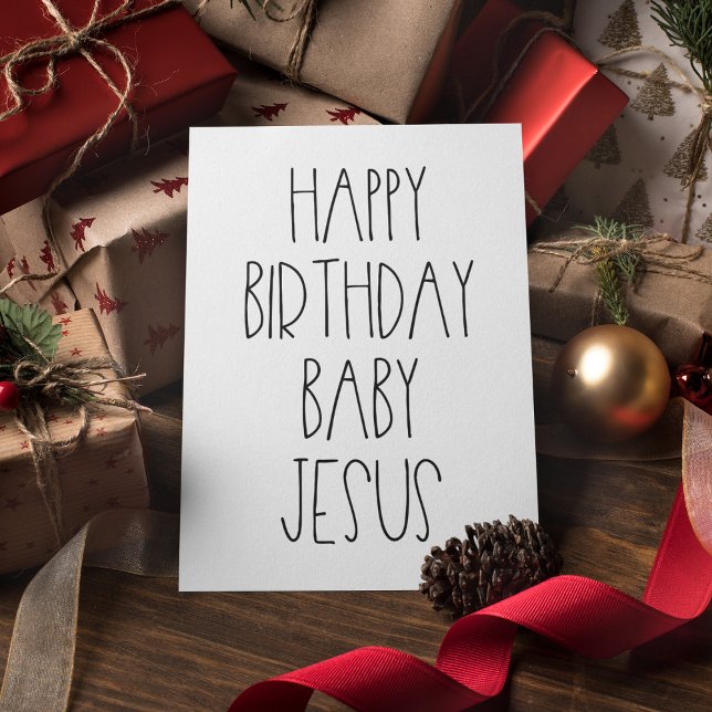 Cartes Pour Fêtes Annuelles Joyeux anniversaire Bébé Jésus drôle Noël (Créateur téléchargé)