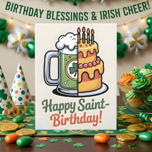 Cartes Pour Fêtes Annuelles Joyeux anniversaire de la Saint-Patrick, fête irla