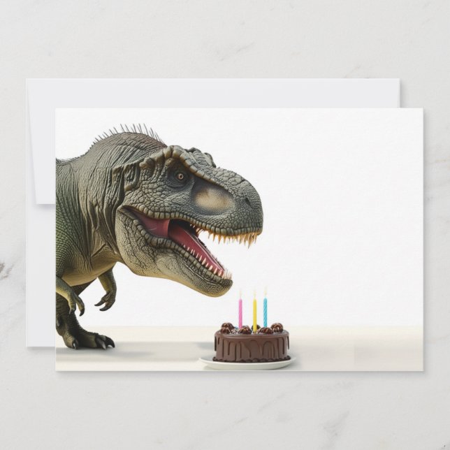 Cartes Pour Fêtes Annuelles Joyeux anniversaire de T-Rex (Devant)