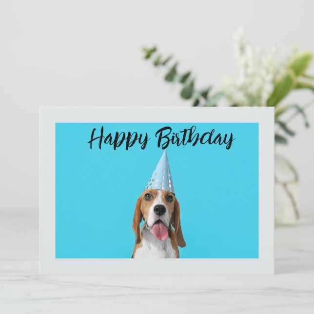 Cartes Pour Fêtes Annuelles Joyeux anniversaire de votre meilleur ami chien ph (Debout devant)