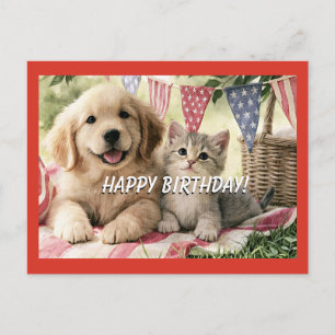 Cartes Pour Fêtes Annuelles Joyeux Anniversaire, des animaux si mignons,