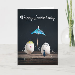Cartes Pour Fêtes Annuelles Joyeux anniversaire Funny Egg Couple Humour