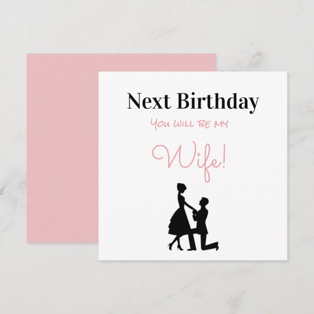Cartes Pour Fêtes Annuelles Joyeux anniversaire future femme (Devant / Derrière)
