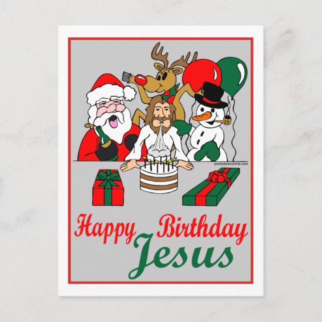 Cartes Pour Fêtes Annuelles Joyeux anniversaire Jésus (Devant)
