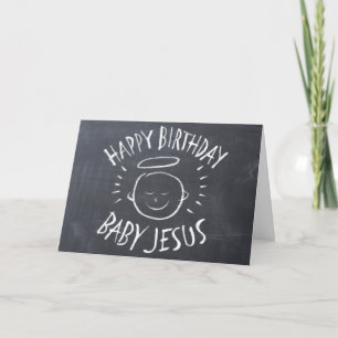 Cartes Pour Fêtes Annuelles Joyeux Anniversaire Jésus - Chalk de Noël en table