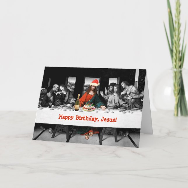 Cartes Pour Fêtes Annuelles Joyeux anniversaire, Jésus ! Funny Christmas (Devant)