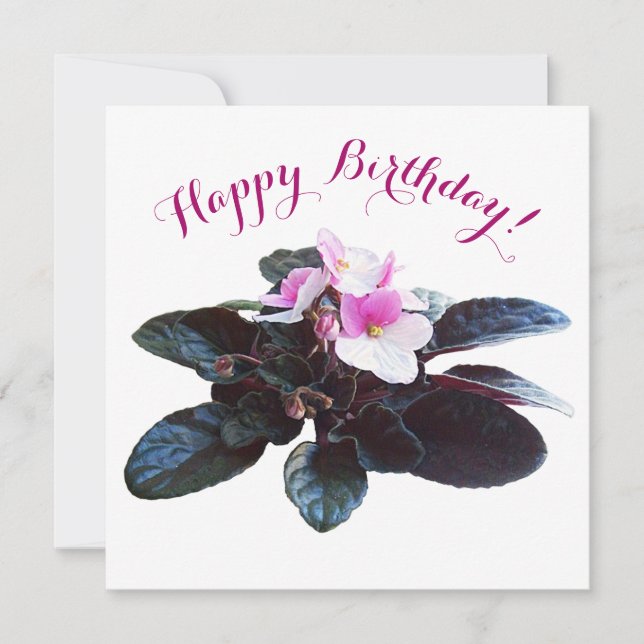 Cartes Pour Fêtes Annuelles Joyeux anniversaire joli fleurs roses stylisé flor (Devant)