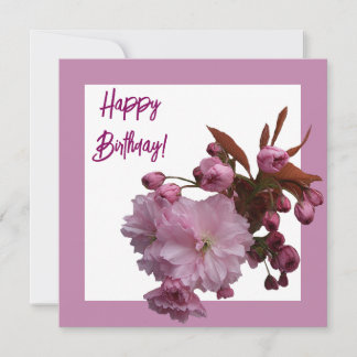 Cartes Pour Fêtes Annuelles Joyeux anniversaire joli rose cerisier fleurs flor