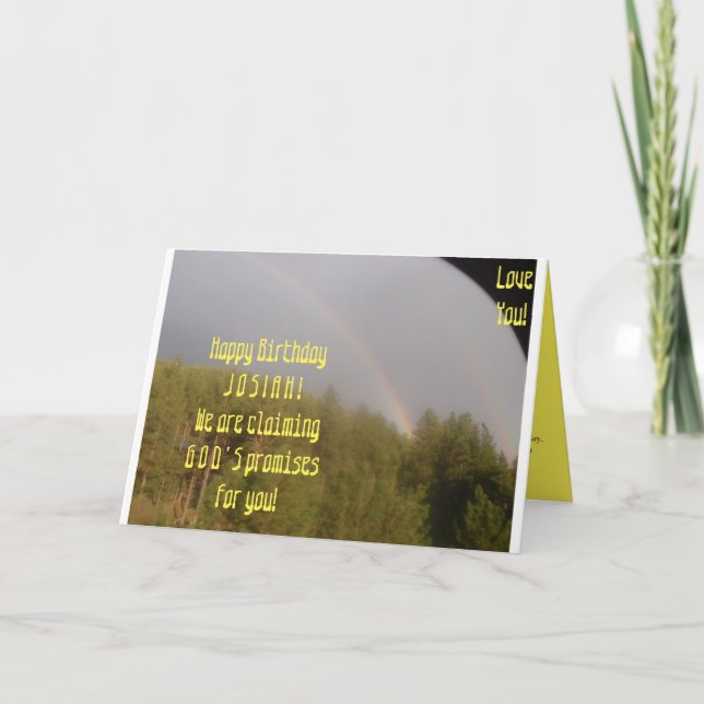 CARTES POUR FÊTES ANNUELLES JOYEUX ANNIVERSAIRE JOSIAH (Devant)