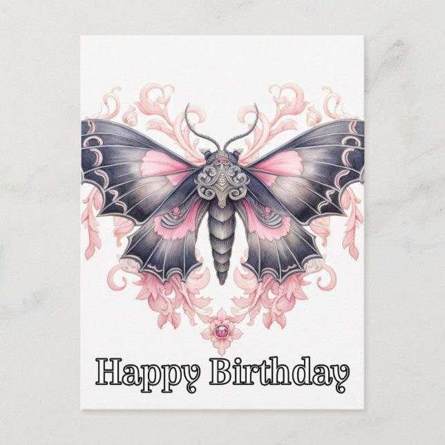Cartes Pour Fêtes Annuelles Joyeux anniversaire Majestic Papillon Illustration (Devant)