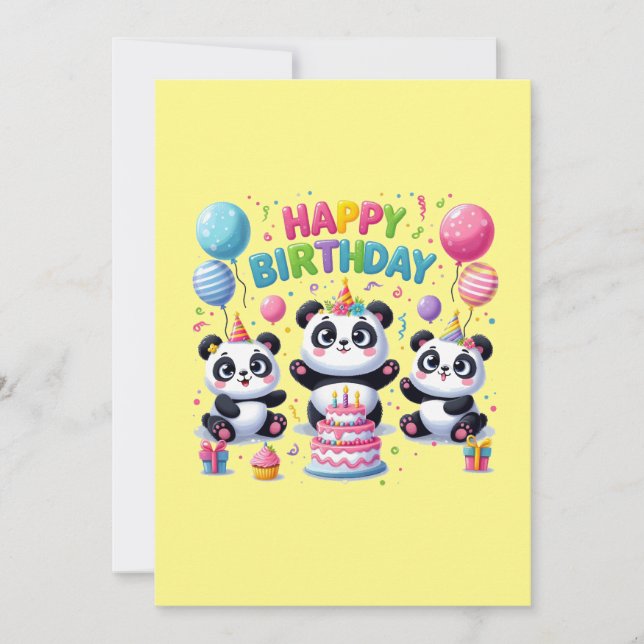 Cartes Pour Fêtes Annuelles Joyeux anniversaire, mignon et amusant, (Devant)