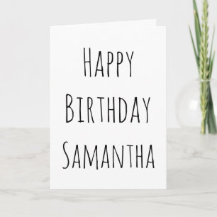 Cartes Pour Fêtes Annuelles Joyeux anniversaire noir et blanc pour elle