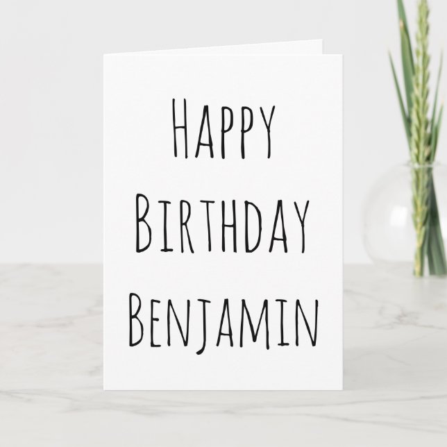 Cartes Pour Fêtes Annuelles Joyeux anniversaire noir et blanc pour lui (Devant)