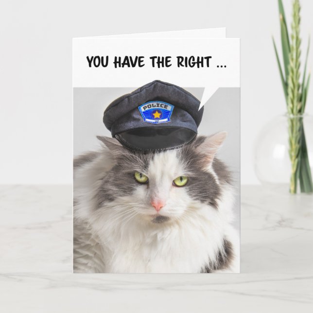 Cartes Pour Fêtes Annuelles Joyeux Anniversaire Pour N'Importe Qui Police Humo (Devant)