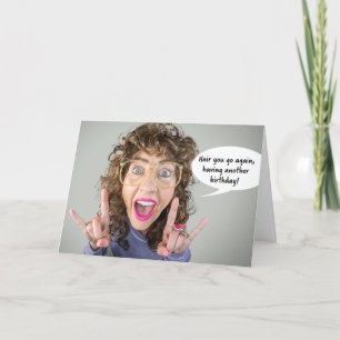 Cartes Pour Fêtes Annuelles Joyeux Anniversaire pour tous Big Hair 80s Humour