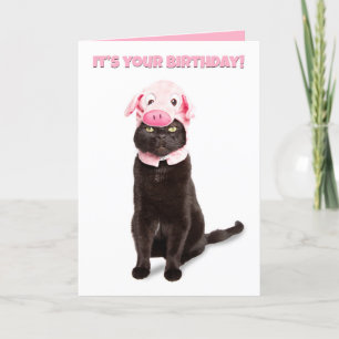 Cartes Pour Fêtes Annuelles Joyeux Anniversaire pour tout le monde Drôle Chat 