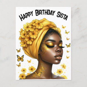 Cartes Pour Fêtes Annuelles Joyeux anniversaire Sista black girl magie melanin