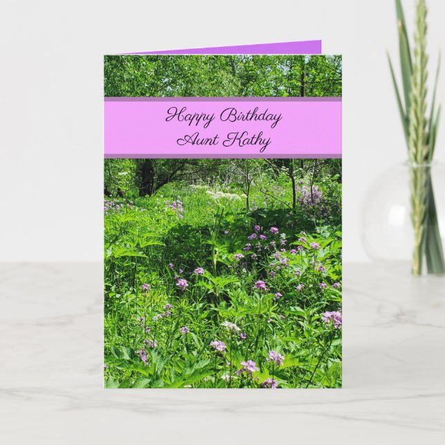 Cartes Pour Fêtes Annuelles Joyeux anniversaire Tante Fleurs et flux (Devant)