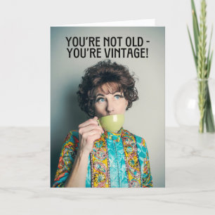 Cartes Pour Fêtes Annuelles Joyeux anniversaire, tu es une femme Vintage sirot