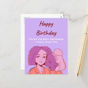 Cartes Pour Fêtes Annuelles Joyeux Anniversaire Votre Meilleure Petite Amie