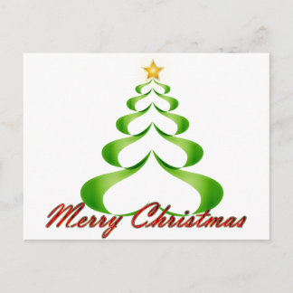 Cartes Pour Fêtes Annuelles Joyeux arbre à ruban de Noël