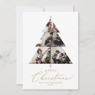 Cartes Pour Fêtes Annuelles Joyeux Arbre de Noël en or Delicy 5 Nouvelles phot