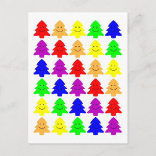 Cartes Pour Fêtes Annuelles Joyeux arbres de Noël