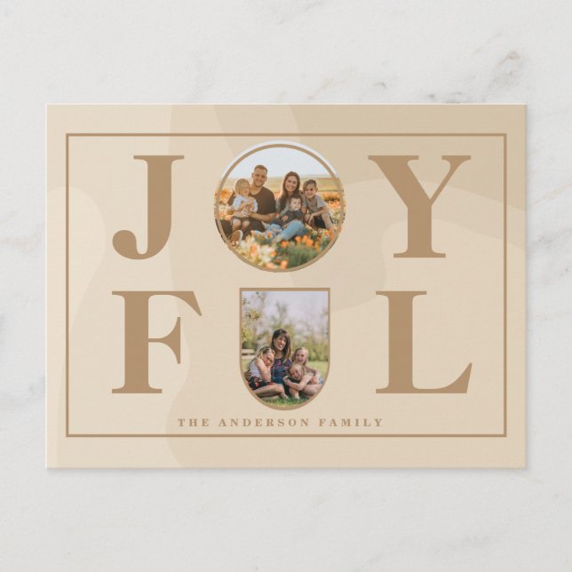 Cartes Pour Fêtes Annuelles Joyeux | Arche minimaliste moderne Beige Arc Deux  (Devant)