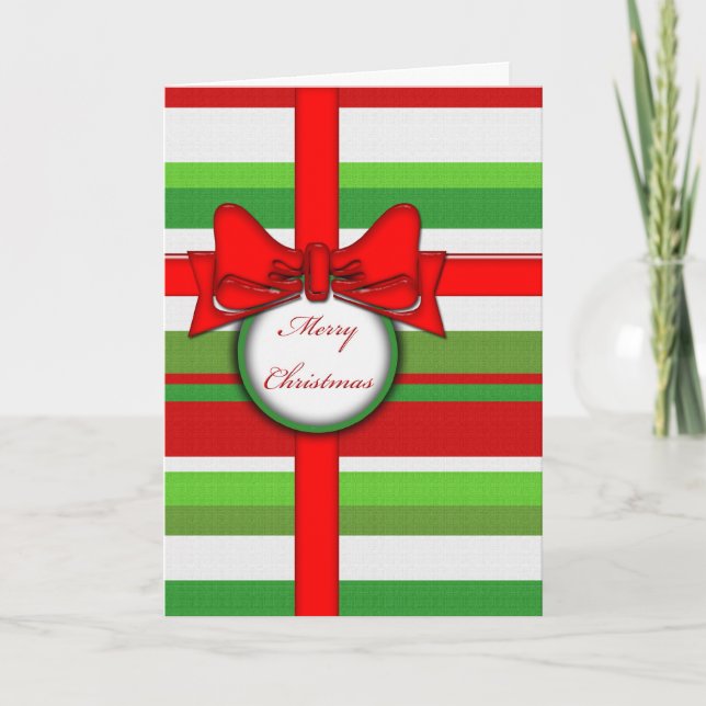 Cartes Pour Fêtes Annuelles joyeux bande de sucre de canne de noël (Devant)