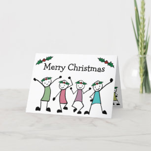 Cartes Pour Fêtes Annuelles Joyeux bâton de Noël amis