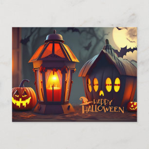 Cartes Pour Fêtes Annuelles Joyeux Bats de nuit d'Halloween volant