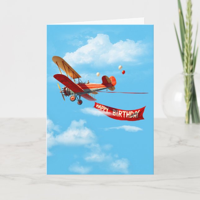 Cartes Pour Fêtes Annuelles Joyeux Bi-Plan Anniversaire (Devant)