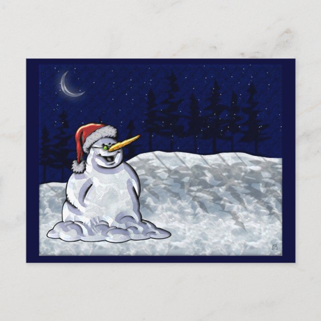 Cartes Pour Fêtes Annuelles Joyeux bonhomme de neige (Devant)