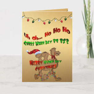 Cartes Pour Fêtes Annuelles Joyeux bonjour Camping de Noël HO HO HO