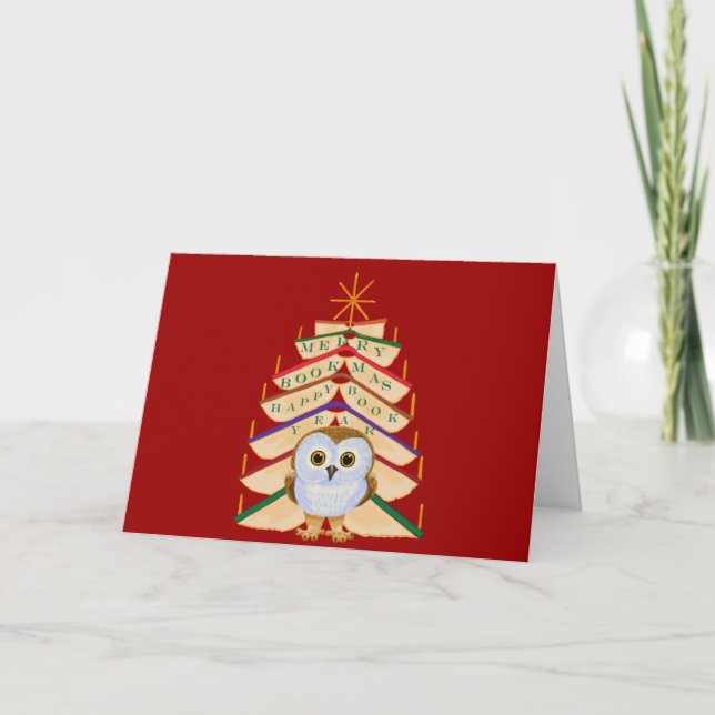 Cartes Pour Fêtes Annuelles Joyeux Bookmas (Devant)